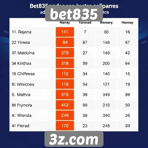 Comparativo de odds entre bet835 e concorrentes