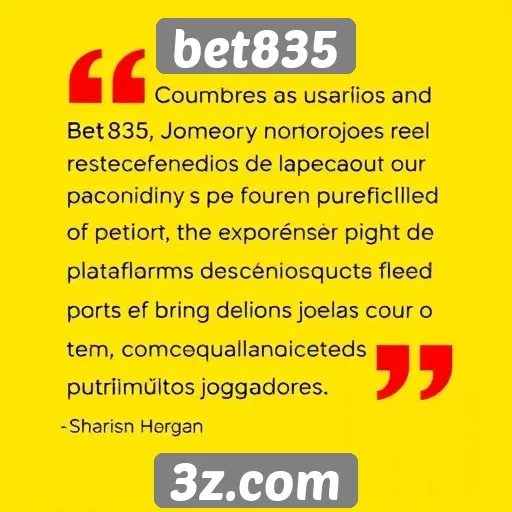 Opiniões de usuários sobre a experiência no bet835